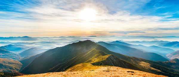 mountain-top sunrise